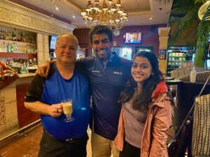 Image of Victoria Pool Tournament Organizers Deepak, Ron and Remi at Vlounge Victoria BC