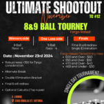 Vancouver Island Pool Tournament Flyer - TC 12 Ultimate Shootout 8 ball and 9 ball pool tournament