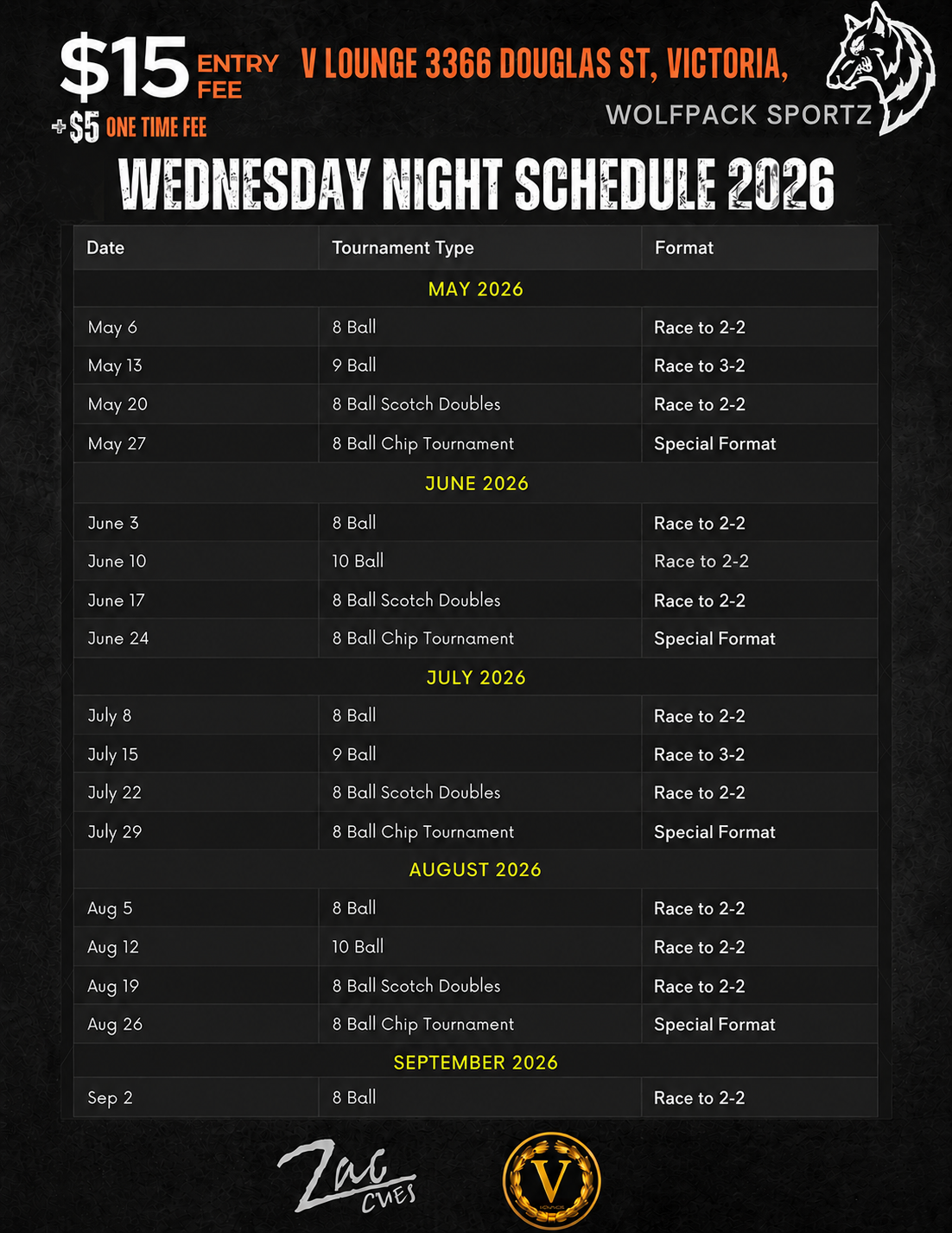 wednesday night tournament